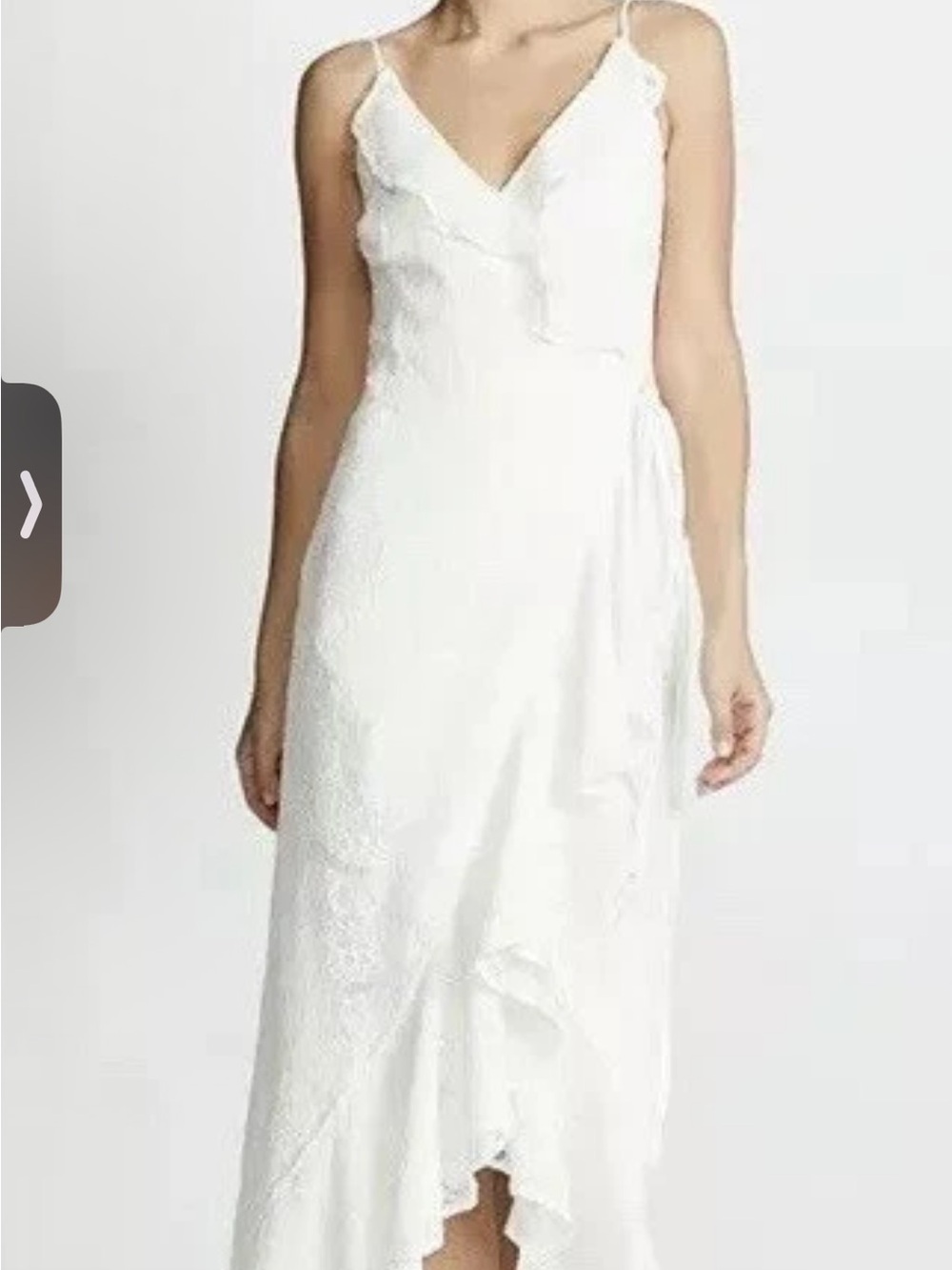 Yumi Kim Ivory Ruffle Wrap High-Low Maxi Dress - Picture 2 of 9